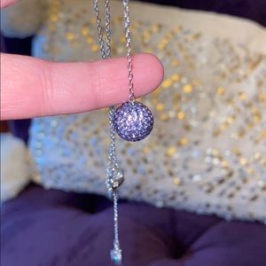 Swarovski Purple Disco Ball Necklace
